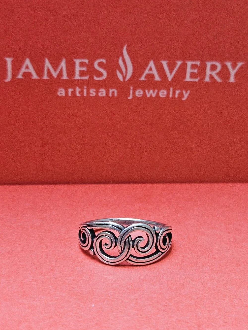 James Avery Retired Gentle Waves Sterling Silver Ring - Size 7.5